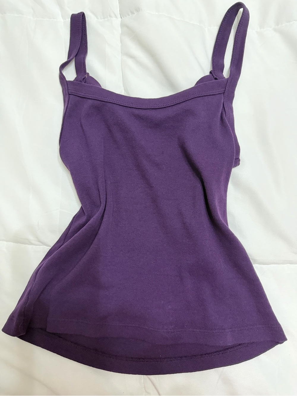 Brandy Melville Purple Women's Tank Top - Slim Fit Spaghetti Strap